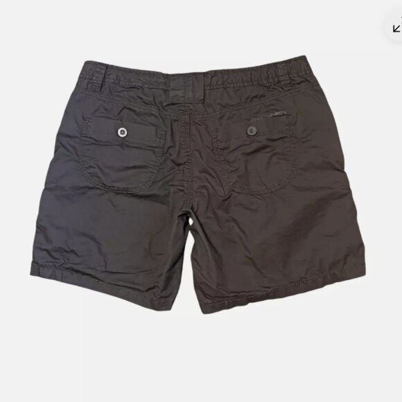 Calvin Klein Jeans Womens Shorts Size 14 / waist 36" Flat Front Cotton Green - Picture 2 of 5